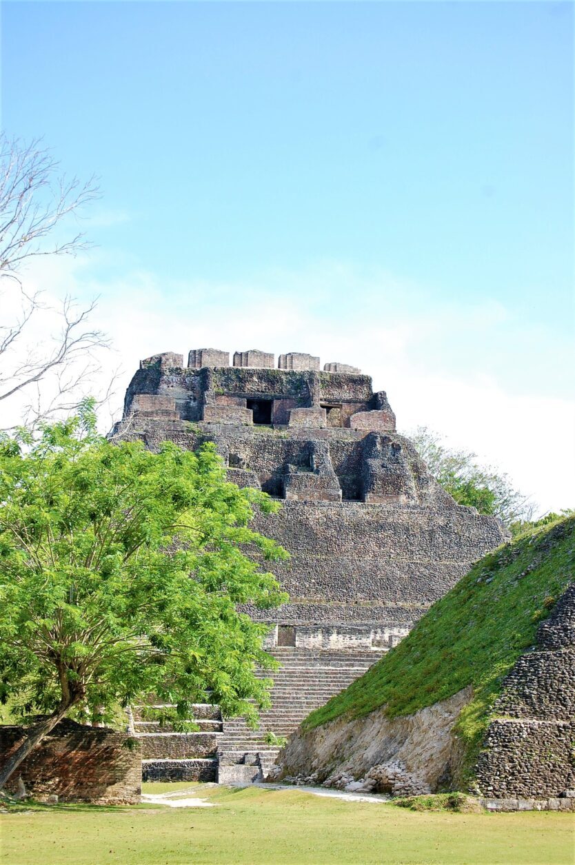 Maya Pyramid Lamanai Living in Cayo District Belize